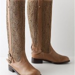 Woven Saddle Boots
